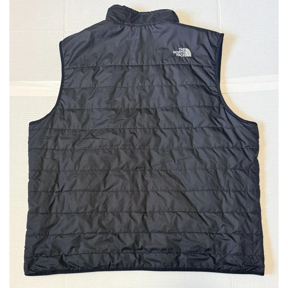 THE NORTH FACE - Men's Vest - Black Reversible Puffer Fleece Insulated - XXL 2XL